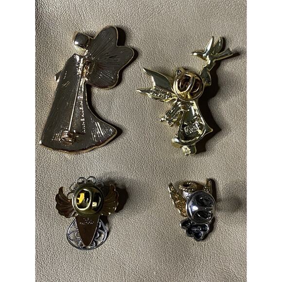 VNTG Lot 4 Signed Angel Brooch BeautifulSilver/Gold Tone Anne Klein,Giusti,SE,DM - Picture 3 of 11